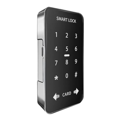 Digital Smart Lock Sauna 3H, Spind Schrank Gym Pool Queue, Badezimmer Aufbewahrung, Code 4-stellig, schwarzer Spiegel ABS, Schrauben Schloss Körper Installation einfach, inkl von Tressify