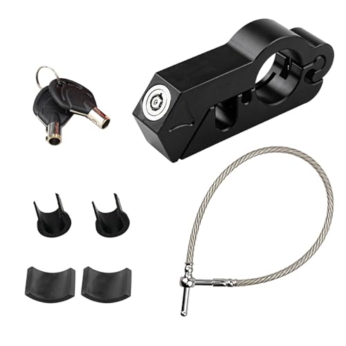 Motorrad Diebstahlschutz Helmschloss CNC Aluminium Lenkerschloss Set Stahlseil Sicherheit erhältlich in Schwarz/Rot Motorrad Diebstahlschutz Helmschloss CNC Aluminium Lenkerschloss Set Stahlseil Sicherheit erhältlich in Schwarz/Rot von Tressify
