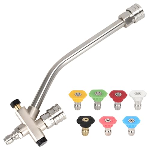 Schaumkanone Dual Connector Lanze mit 7 Sprühdüsen Auto Waschstab Bodenreinigung 1/4 Zoll Schnellanschluss Hochdruckreiniger Wand Dual Connector Schaumkanone Dual Connector Lanze mit 7 Sprühdüsen Auto Waschstab Bodenreinigung 1/4 Zoll Schnellanschluss Hochdruckreiniger Wand Dual Connector von Tressify