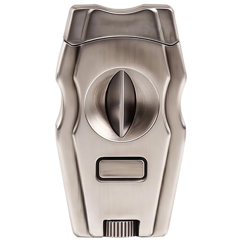 Set Zigarrenschneider, V-Stanzer mit Edelstahl und Aluminiumlegierung, ergonomisches Design, präzise geschnitten, geeignet für Zigarren 54–70 Ringstärke für Geschenk-Box-Verpackung Set Zigarrenschneider, V-Stanzer mit Edelstahl und Aluminiumlegierung, ergonomisches Design, präzise geschnitten, geeignet für Zigarren 54–70 Ringstärke für Geschenk-Box-Verpackung von Tressify