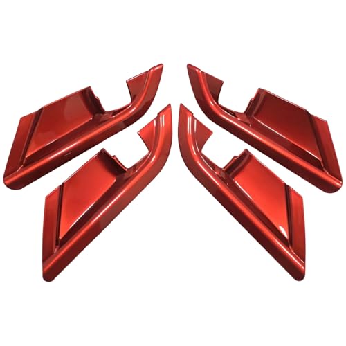 Tressify Innengriffverkleidung für 2018 bis 2021 - Set mit 4 glänzenden roten ABS-Innentür-Schüsselabdeckungen, kratzfeste Einsätze Tressify Innengriffverkleidung für 2018 bis 2021 - Set mit 4 glänzenden roten ABS-Innentür-Schüsselabdeckungen, kratzfeste Einsätze von Tressify