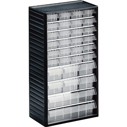 Treston Kleinteilemagazin 550C-3, BxTxH 310x180x550 mm, 32 Schubladen, Grau von Treston