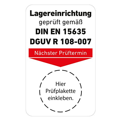 Grundplaketten für Prüfplaketten 20mm "Lagereinrichtung geprüft" von Treuekarten