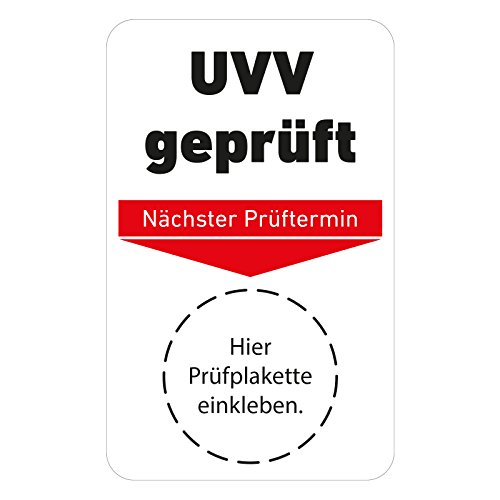Grundplaketten für Prüfplaketten 20mm "UVV geprüft" von Treuekarten
