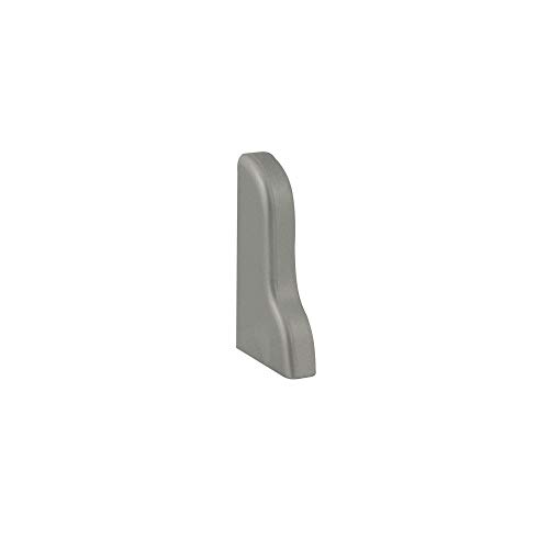 Trevendo® 10 Stück Endstück links silber für Sockelleiste Fußleiste geschwungen 40 mm Höhe von Trevendo