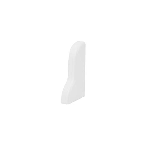 Trevendo® 10 Stück Endstück rechts weiß für Sockelleiste Fußleiste geschwungen 40 mm Höhe von Trevendo
