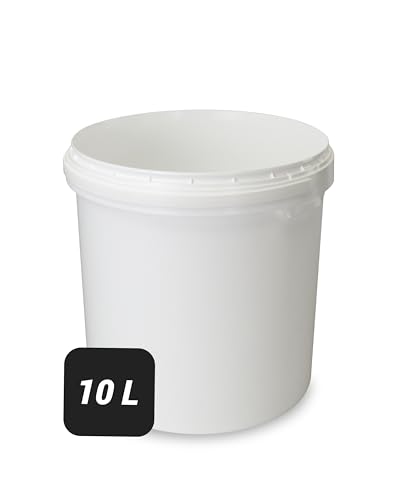 Trevendo 10 Liter Eimer mit Deckel und Kunststoffgriff, lebensmittelecht - luftdicht - stabil - stapelbar - Leereimer zur sicheren Lagerung inkl. Trevendo Beschriftungsetikett Trevendo 10 Liter Eimer mit Deckel und Kunststoffgriff, lebensmittelecht - luftdicht - stabil - stapelbar - Leereimer zur sicheren Lagerung inkl. Trevendo Beschriftungsetikett von Trevendo