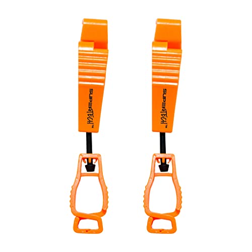 Trevendo 2 Stück Super Tech Clip - Handschuhclip für Arbeitshandschuhe (Orange) von Trevendo