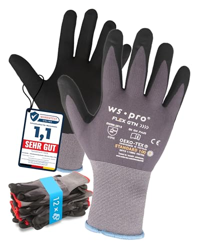 Trevendo 72 Paar Arbeitshandschuhe WS-Pro Flex GTN - Montagehandschuhe - Gartenhandschuhe - atmungsaktiv - flexibel - für Damen und Herren - Größe 11 Trevendo 72 Paar Arbeitshandschuhe WS-Pro Flex GTN - Montagehandschuhe - Gartenhandschuhe - atmungsaktiv - flexibel - für Damen und Herren - Größe 11 von Trevendo