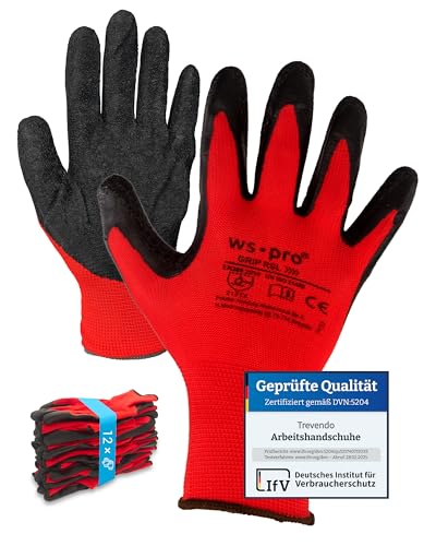 Trevendo Arbeitshandschuhe - solide Montagehandschuhe mit Latex Beschichtung - Größe 11, 48 Paar von Trevendo