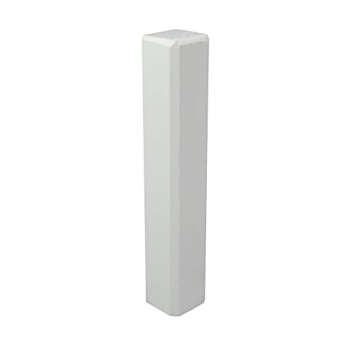 Trevendo Eckturm 4er Pack Eckstab Innenecke, Außenecke Leisten Verbinder Echtholz weiß lackiert (22 x 22 x 125 mm (E6)) von Trevendo