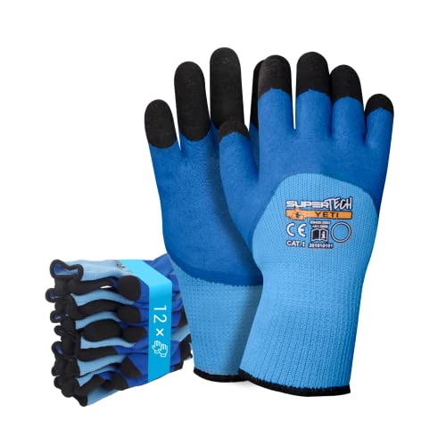 Trevendo isolierte Winterhandschuhe - Super Tech Yeti - Arbeitshandschuhe - Kälteschutz - Sicherheitshandschuhe - Montagehandschuhe - kaltes Wetter - vielseitig einsetzbar - 12 Paar - Größe 10 von Trevendo