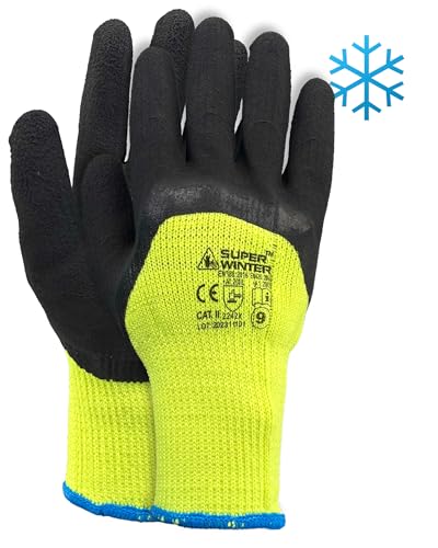 Trevendo isolierte Winterhandschuhe - Super Winter - Arbeitshandschuhe - Kälteschutz - Thermo - Sicherheitshandschuhe - Montagehandschuhe - kaltes Wetter - vielseitig einsetzbar - 12 Paar - Größe 10 von Trevendo