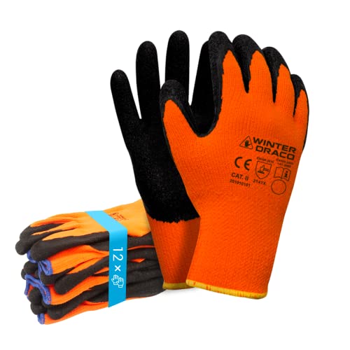 Trevendo isolierte Winterhandschuhe - Winter Draco - Arbeitshandschuhe - Kälteschutz - Sicherheitshandschuhe - Montagehandschuhe - kaltes Wetter - vielseitig einsetzbar - 12 Paar - Größe 10 von Trevendo