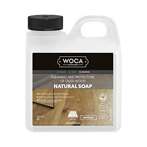 Woca Holzbodenseife natur 1 Liter inkl. Trevendo® Baumwollmopp von Trevendo