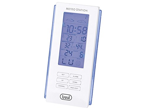 Trevi ME 3108 RC Wetterstation mit Außensensor, weiß, 9 x 5 x 18 cm von Trevi