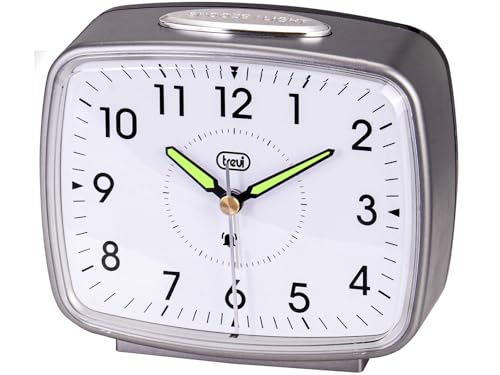 Trevi SL 3098 Quarzwecker mit großem beleuchtetem Zifferblatt, leistungsstarker Klingelton, leises Sweep-Uhrwerk und Schlummer-/Licht-Taste, ergonomische Bedienelemente Trevi SL 3098 Quarzwecker mit großem beleuchtetem Zifferblatt, leistungsstarker Klingelton, leises Sweep-Uhrwerk und Schlummer-/Licht-Taste, ergonomische Bedienelemente von Trevi
