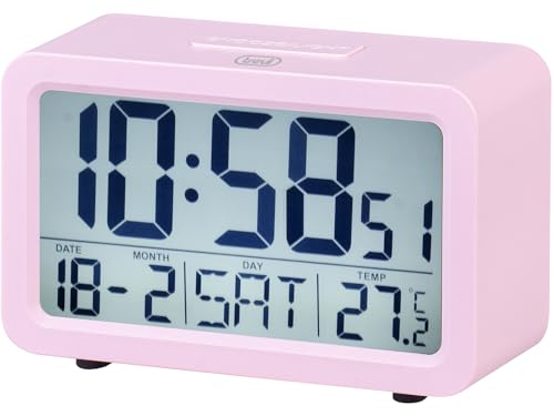 Trevi SLD 3P60 Digitaluhr mit großem Display mit Hintergrundbeleuchtung und Thermometer, programmierbarer Wecker, Schlummerfunktion und Timer-Funktion, Rosa Trevi SLD 3P60 Digitaluhr mit großem Display mit Hintergrundbeleuchtung und Thermometer, programmierbarer Wecker, Schlummerfunktion und Timer-Funktion, Rosa von Trevi
