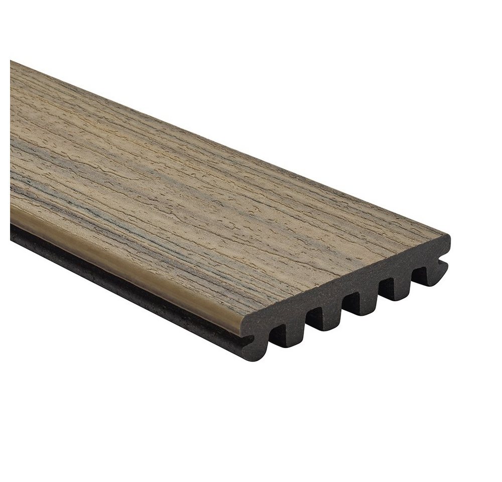 Trex Terrassendielen Trex Enhance Naturals Set WPC Balkondielen inkl. Befestiger, 25,40 mm Stärke, (Set, Mit Befestiger für Aluminium- oder Holz Unterkonstruktion), Im Set 1qm - 10qm, 2 Längen von Trex