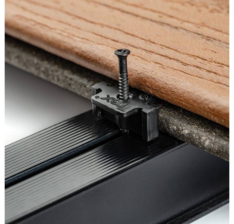 Trex Terrassenschraube Universalbefestiger für WPC Terrassendielen mit Nut, (Packung, 1 St., 90 Schrauben inkl. Abstandhalter), TX15 Antrieb, Befestigermaterial faserverstärktes Nylon von Trex