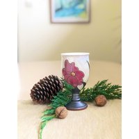 Geschenk Für Sie, Keramik Kelch, Becher, Steinzeug Tasse, Weinglas, Kunstkeramik Blumenkelch, Weihnachtsgeschenk von TriUshiCeramics