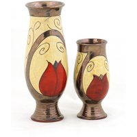 Große Keramik Vase, Handgemachte Blume, Rad Geworfene Vase Mit Tulpen, Dekorative Kunsthandwerk Hochzeitsgeschenk, Tri Ushi von TriUshiCeramics