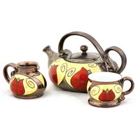 Handgefertigte Keramik Teekanne Mit Tulpen, Art Pottery Teekanne, Hochzeitsgeschenk Tischdekoration, Teeliebhaber Geschenk, Handgemachte von TriUshiCeramics