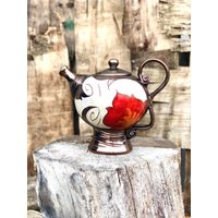 Handgemachte Keramik Teekanne, Gedrehter Ton Teemacher, Art Pottery Hochzeitsgeschenk von TriUshiCeramics