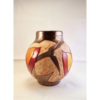 Handgemachte Keramik Vase, Bunte Kugelvase, Rad Geworfene Kunst Wohndekor, Wohndekoration von TriUshiCeramics