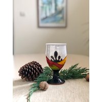 Handgemachter Keramik Kelch, Weinkelch, Steinzeug Tasse, Hochzeit Glas, Kunstkeramik Vatertagsgeschenk von TriUshiCeramics