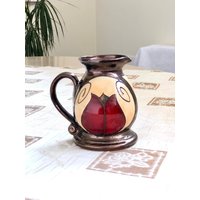 Weihnachtsgeschenk - Tulip Keramik Milchkännchen, Sauciere, Kleiner Keramikkrug, Einzigartiger Kaffeekännchen von TriUshiCeramics