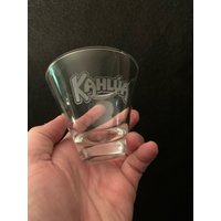 Kahlua Tapered Rocks Gläser Mit Geätztem Frosted Logo - Set Von | 2 von TriadVintage