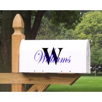 Briefkasten Monogramm Vinyl Aufkleber/Mailbox Curb Appeal Custom Familienname von TriangleKBoutique