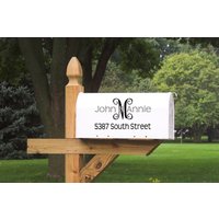 Briefkasten Nummer Mit Monogramm Vinyl Aufkleber von TriangleKBoutique