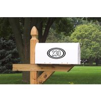 Briefkasten Nummer Mit Rand 2Er Set Vinyl Aufkleber von TriangleKBoutique