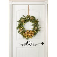 Monogramm Mit Schriftrolle Design/Haustür-Aufkleber Briefkasten-Aufkleber Curb Appeal Custom Aufkleber Scroll-Aufkleber Briefkasten Willkommen von TriangleKBoutique
