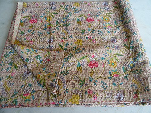 Tribal Asian Textiles Paradise Kantha-Steppdecke/Tagesdecke, handgefertigt, Paisleymuster, Bohemian-Stil, King Size, Größe 229 x 274 cm von Tribal Asian Textiles