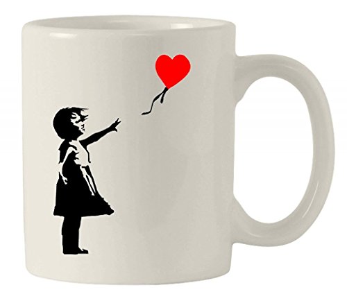 Banksy Herz-Ballon-Mädchen-Keramiktasse von Tribal T-Shirts