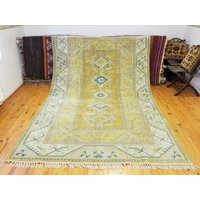 Exquisite 1950-1960 Vintage Gedämpft Farbstoff Wolle Haufen Milas Teppich 6'9 "x 9'10" Exquisite 1950-1960 Vintage Gedämpft Farbstoff Wolle Haufen Milas Teppich 6'9 "x 9'10" von TribalConcept