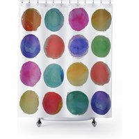Abstrakte Designer Duschvorhänge, Boho Chic Modern Und Bunt, Schicke Duschvorhänge von TribalMoonDesigns