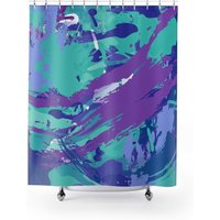 Abstrakte Duschvorhänge, Paint Splash Boho Chic, Schicke Duschvorhänge von TribalMoonDesigns