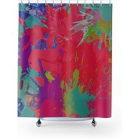 Abstrakte Duschvorhänge, Paint Splash Boho Chic, Schicke Duschvorhänge von TribalMoonDesigns