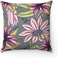 Designer Kissen, Grau Und Rosa Floral Akzent Vintage Inspiriertes Chice Wohnkultur, Herbst Dekor, Boho Chic, Home Decor von TribalMoonDesigns