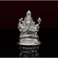 Massiv Sterling Silber Lord Ganesh Idol, Pooja Artikel, Idole Figur, Handgefertigt Statue Diwali Puja Geschenk Art62 von TribalOrnaments