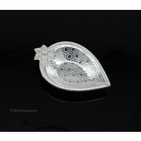 Massive Silber Handgemachte Elegante Öllampe Oder Kumkum Schale, Wohn Tempel Utensilien, Diya, Deepak, Utensilien Diwali Puja Su533 von TribalOrnaments