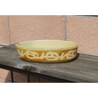 Vintage Steingut Designs West Oval Keramik Schüssel - Beige Und Braun Mit Kreis Design Vintage Steingut Designs West Oval Keramik Schüssel - Beige Und Braun Mit Kreis Design von TribeVintageLB