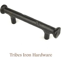 4 "Handgeschmiedete Möbelgriff, 64 Mm Schrank Schublade Pull, Küchenschranktür, Kommode, Schmiedeeisen Rustikale Truhe Antike Möbel von TribesIronHardware