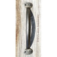 Griff 24, 5 cm Handgeschmiedet Bogen Scheune Bauernhaus Rustikale Küchenschrank Schublade Schrank Kleiderschrank Schuppen Speisekammer Metall Tor von TribesIronHardware