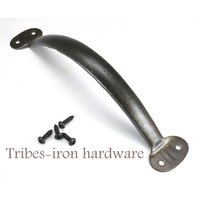 Handgeschmiedeter Ziehgriff Schmiedeeisen 20, 3 cm Metallbogen Bauernhaus Küchenschrank Scheunentür Brust Schubladentor Antik von TribesIronHardware