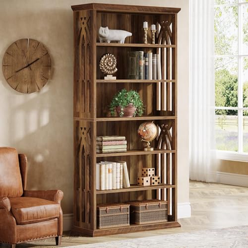 Tribesigns 6-stöckiges Bücherregal, 190 cm hohes Bücherregal, große Bücherregale und freistehende Ausstellungsregale, Holz-Bücherregal für Wohnzimmer, Home Office, Schlafzimmer, Braun Tribesigns 6-stöckiges Bücherregal, 190 cm hohes Bücherregal, große Bücherregale und freistehende Ausstellungsregale, Holz-Bücherregal für Wohnzimmer, Home Office, Schlafzimmer, Braun von Tribesigns